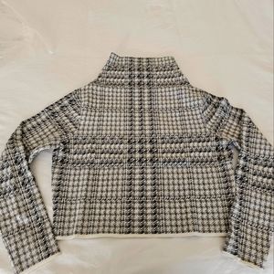 Club Monaco Cropped B&W Sweater